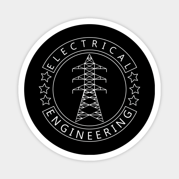 Electrical engineering text, logo, and image Magnet by PrisDesign99